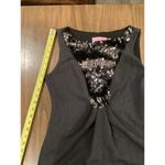 Eliza J  Sleeveless cocktail mini Dress Sequin Heathered Gray black 6 NWT Photo 9