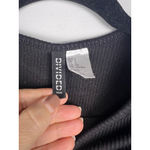 H&M Divided Black Ribbed Ruched Drawstring Crop Top Size S Photo 1