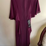 BCBGMAXAZRIA NWT  Cape Sleeve Maxi Dress Grape Royal- Size 2 Photo 5