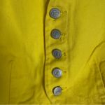 Bongo Vtg Y2K girlypop cropped Vibrant Yellow button Vest size M made in USA Photo 4