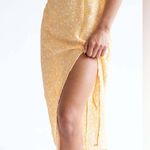 Abercrombie & Fitch  Ditsy Floral Milkmaid Midi Dress - Golden Yellow - XS Photo 2