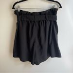 Madewell Women's Shorts Black Paper Bag Elastic High Waist 32" Belt Size 12 Photo 1