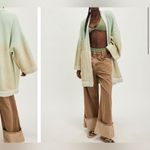 Free People NWOT Lola Sweatshirt Cardi - spa combo mint tan - XS Photo 4