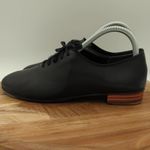 La Mendola Black Leather Tap Dancing Shoes Woman's Size 5 Lace Up‎ Heel Photo 5