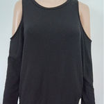 Alya  Women Medium Black Cold Shoulder Long Sleeve Top‎ Photo 0