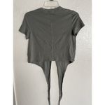 Lululemon  Time To Restore Sage Gray Short Sleeve Wrap Around T Shirt Womens Sz 4 Photo 4