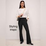 Gap Vintage Y2K  black trouser pants bootcut stretch mid rise 12 Reg Photo 1