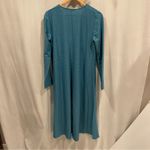Stine Goya Aqua marine gold Lauren glitter shift dress vneck long sleeve stretch Blue Size M Photo 5