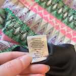 Milly  Tweed Cotton Blend Lamb Leather Fray Raw Seam Aztec Mini Dress Size 0 Photo 5