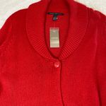 Chico's Red Rabbit-Fur Sweater Cardigan - M / 1 MSRP $129 Black Label Photo 4