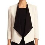 Alice + Olivia Alice + Oliva Cream Off White Black Oliver Draped Lapel Blazer Women's Size 6 Photo 9
