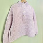 Everlane The Organic Cotton Quilted Mockneck Sweatshirt Lilac Purple Size XL Photo 6