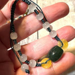 Handmade Adjustable Silk Jade Bracelet Green Photo 0