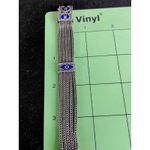 Sterling Enamel Multi Color Hearts 5 Mesh Chain Thailand 925 7” Bracelet Photo 8