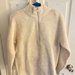 cream half zip sweater Photo 1