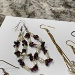 Lot Of 4 Costume Earrings Long Dangle Drop Photo 6