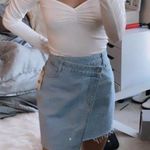 Garage Denim Wrap Skirt Photo 2