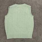 Brandy Melville John Galt Light Green Cable Knit Sweater Vest Photo 3