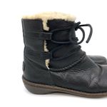UGG  Caspia 1932 Lace Up Leather Booties Black 9 Photo 1