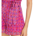  Pink and Purple AQUA Geometric Tie Waist Romper NWT Photo 1
