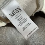 Nation Ltd  Long Sleeve Pullover Sweatshirt Top Mock Neck Ivory White Small S Photo 9