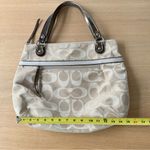 Coach Authentic  Poppy Signature Bag Tote Metallic Gold Cream Pink #H1220-18979 Photo 15