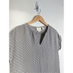 Cynthia Rowley Silk Dress Womens Size 4 Short Sleeve Knee length Black/White Photo 1