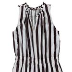 Loft  Striped Wide Leg Jumpsuit White Pink Brown Sleeveless Flowy Medium NWT Photo 1