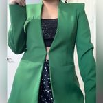 ZARA New ‎ Women Green Lapelless Fitted Blazer Size Medium Photo 7