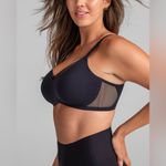 Honeylove CrossOver Bra Runway Black Sheer Mesh Detail Women’s Size Large Photo 1