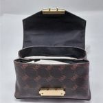 Nicole Miller Women's Small Crossbody Shoulder Bag Purse Brown Wedding Party Photo 4