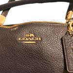 Coach Mini Kelsey Oxblood Pebbled Leather Satchel Midnight Photo 4