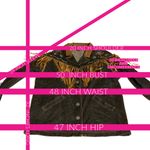 VINTAGE 1990'S CAROLE LITTLE SPORT DENIM JACKET W/TAN SUEDE FRINGE ACCENTS (14) Blue Photo 13