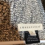 Lovestitch  Chevron Duster Cardigan Waterfall Open Front Marled Fringe Small Photo 2