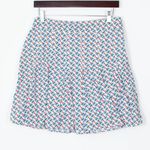 Maeve by Anthropologie Floral Print Pleated Mini Skirt Size 6 Feminine Coquette White Photo 0