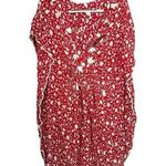 Club Monaco  Red/White Floral Tassel Detail Swim Coverup Size L Photo 0