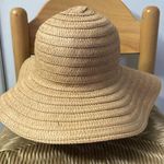 Time and Tru Straw Brim Hat One Size Vacation Resortwear Holiday Coconut Girl Brown Photo 2