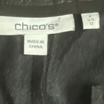 Chico's Chico’s Faux Leather‎ Cut Out Ankle Crop Wide Leg Trouser Pants Black Size 12 Photo 7