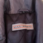 Navy Blue Leather Jacket Large Lulu Bravo Photo 4