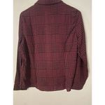 appleseed's  Womens Plaid Blouse Size  Petite  12 Red Multicolor Button Up Photo 1