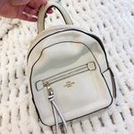 Coach  Leather Backpack Bag White/Cream Photo 1