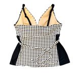 Cacique Swim by  Tankini Top Swimsuit Black White Gingham Wrap No Wire 28 Photo 2