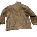 Comint Genuine Leather Suede Mix Bomber Jacket Mens Size Medium Brown Vintage Photo 1