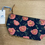 Southern Tide NWT  Floral Travel Clutch Navy Pink Floral Photo 0
