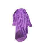 Akemi + Kin  Purple Velvet Corduroy Long Sleeve Button Down Shirt Dress M Grunge Photo 1