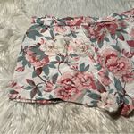 Loft Linen Shorts White Pink Turquoise Floral XL Photo 5