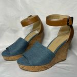 Marc Fisher  Wander Denim Cork Wedges 7 Photo 9