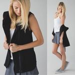 Lululemon  Versa Vest Cotton full zip Athletic running black size 6 Photo 1