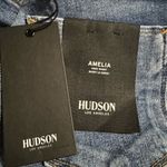 Hudson Jeans Hudson Amelia Mid-Rise Denim Blue Jean Knee Shorts in Winelight New Photo 6