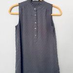 J.Crew Factory Gray Sleeveless Embroidered Blouse Top Size 00 Photo 0